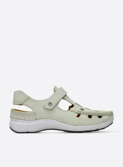 Wolky Rolling Sun - gebroken wit leer<DAMES Sandalen