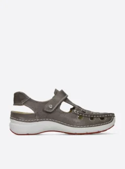 Wolky Rolling Sun - grijs leer<DAMES Sandalen