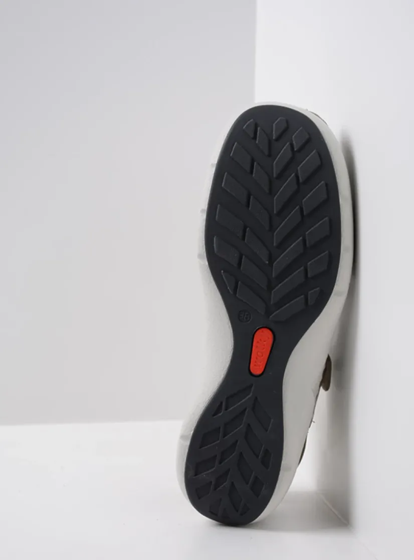 Wolky Rolling Sun - lichtgroen leer<DAMES Sandalen