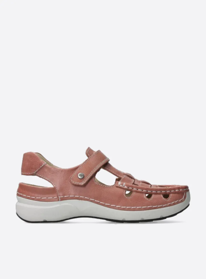 Wolky Rolling Sun - oud roze leer<DAMES Sandalen
