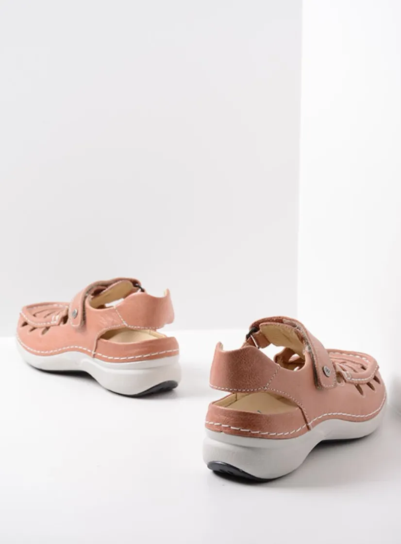 Wolky Rolling Sun - oud roze leer<DAMES Sandalen