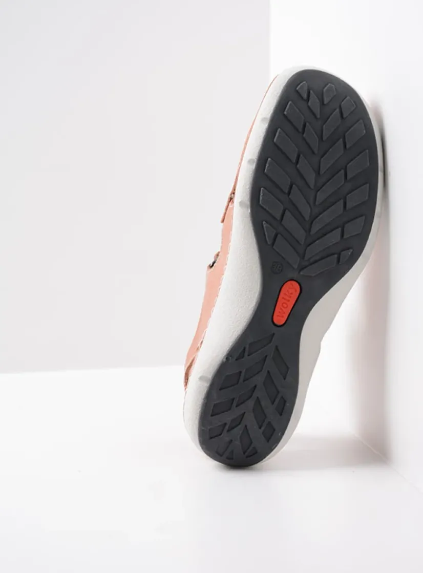 Wolky Rolling Sun - oud roze leer<DAMES Sandalen