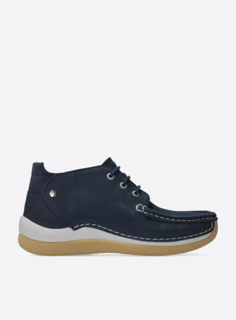 Wolky Rosella - denim nubuck<DAMES Lage Veterschoenen|Hoge Veterschoenen