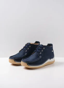 Wolky Rosella - denim nubuck<DAMES Lage Veterschoenen|Hoge Veterschoenen