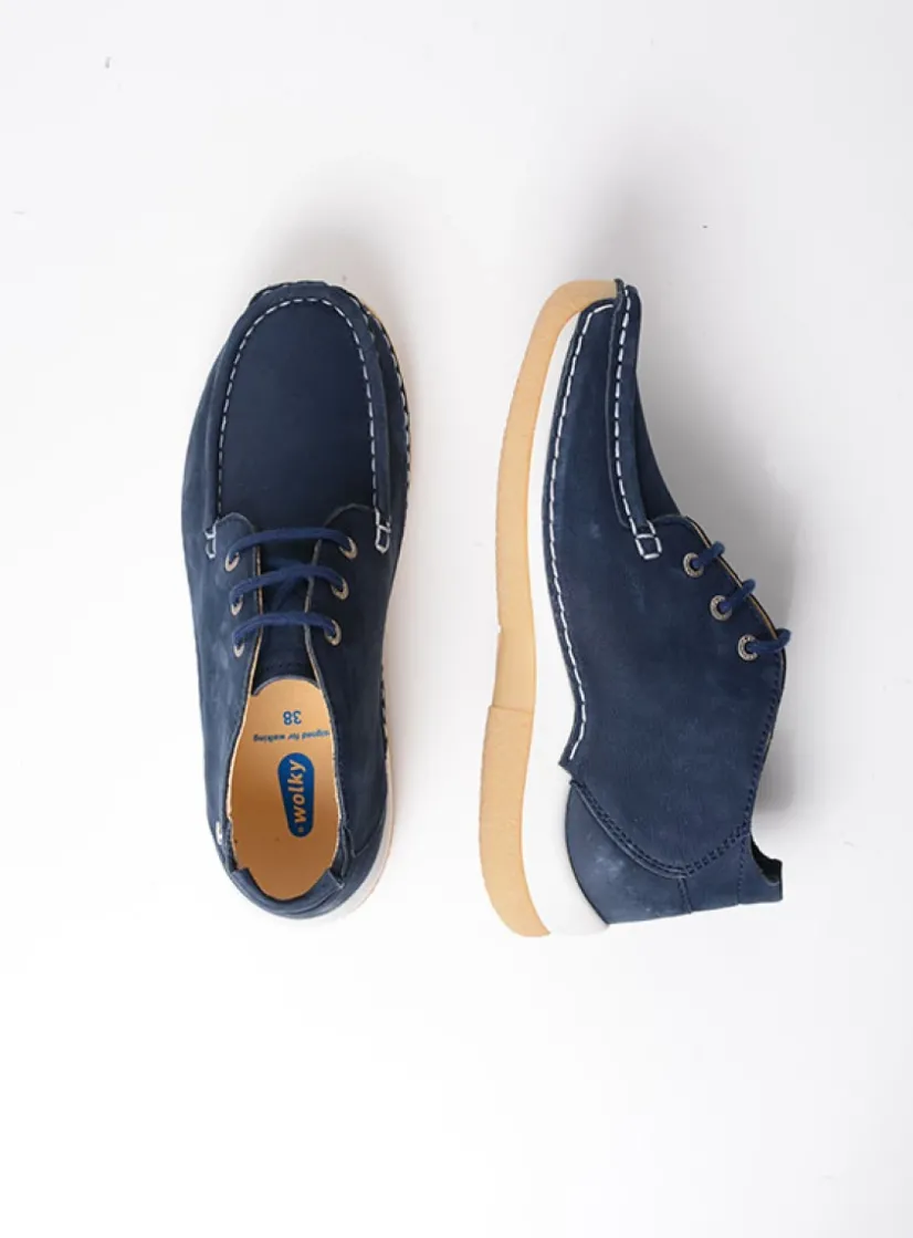 Wolky Rosella - denim nubuck<DAMES Lage Veterschoenen|Hoge Veterschoenen