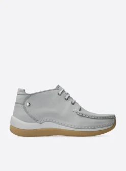 Wolky Rosella - lichtgrijs nubuck<DAMES Lage Veterschoenen|Hoge Veterschoenen