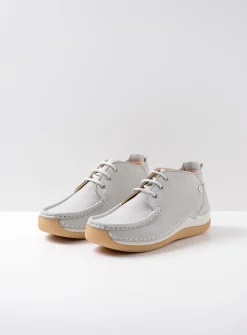 Wolky Rosella - lichtgrijs nubuck<DAMES Lage Veterschoenen|Hoge Veterschoenen
