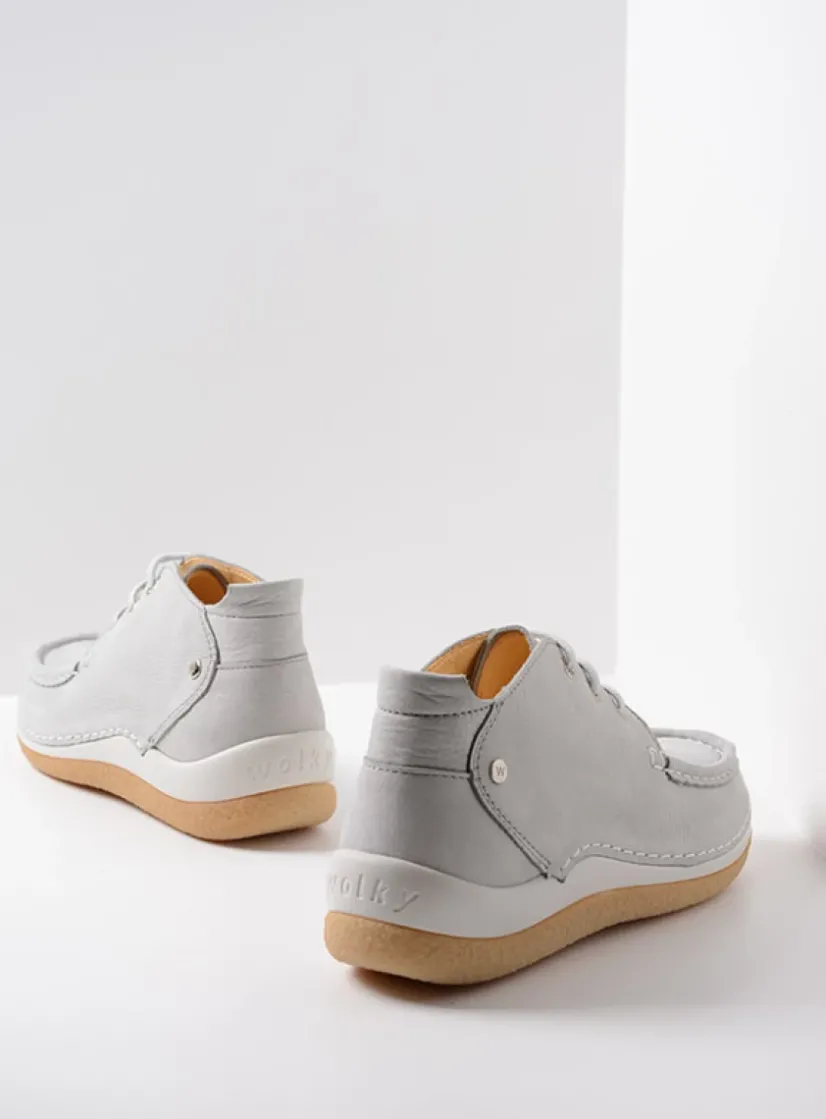 Wolky Rosella - lichtgrijs nubuck<DAMES Lage Veterschoenen|Hoge Veterschoenen