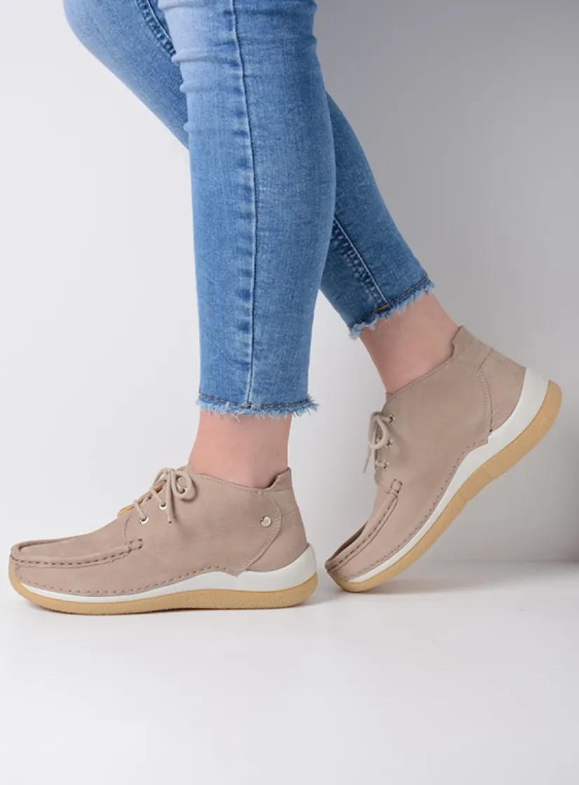 Wolky Rosella - safari nubuck<DAMES Lage Veterschoenen|Hoge Veterschoenen