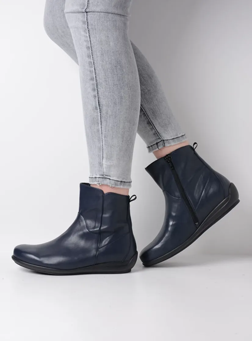 Wolky Ryland F2F - blauw biocare<DAMES Herfst/Winter|Enkellaarsjes