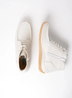 Wolky Salado - creme wit leer<DAMES Hoge Veterschoenen