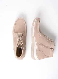 Wolky Salado - kaki nubuck<DAMES Hoge Veterschoenen