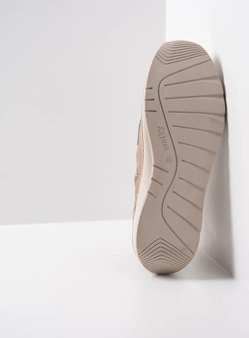 Wolky Salado - kaki nubuck<DAMES Hoge Veterschoenen