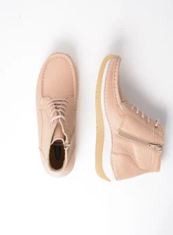 Wolky Salado - lichtbeige leer<DAMES Hoge Veterschoenen