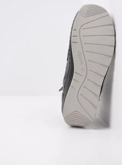 Wolky Salado - zwart leer<DAMES Hoge Veterschoenen