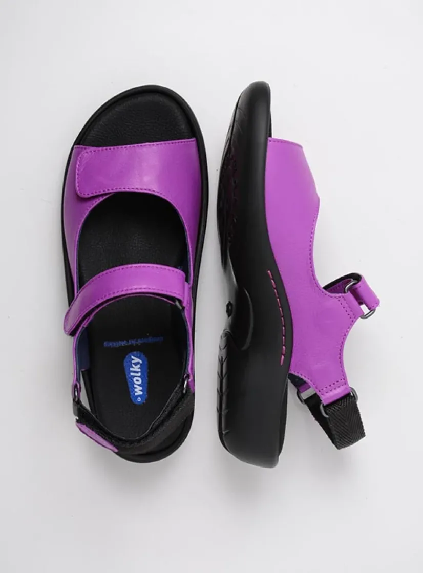 Wolky Salvia - fuchsia leer<DAMES Sandalen