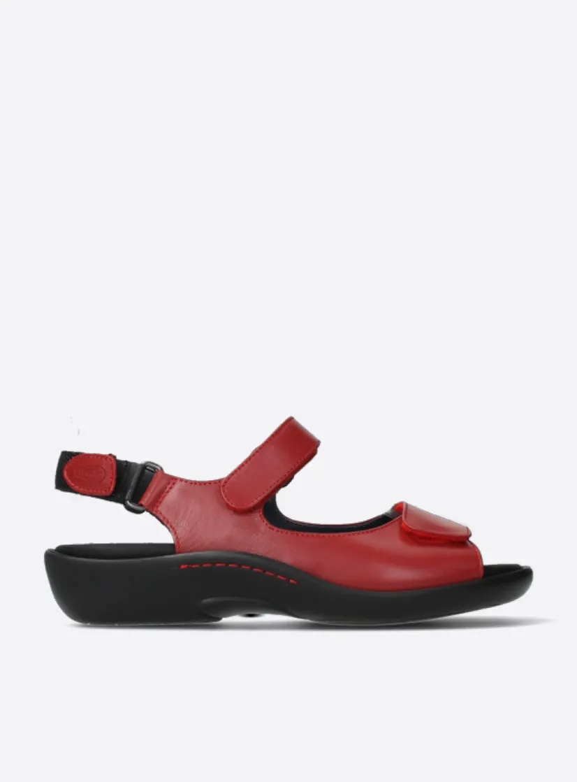Wolky Salvia - rood leer<DAMES Sandalen