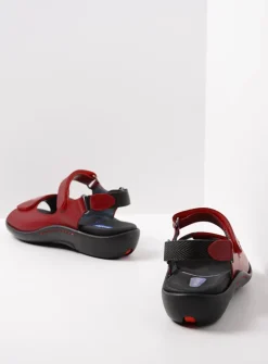 Wolky Salvia - rood leer<DAMES Sandalen