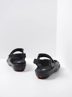 Wolky Salvia - zwart leer<DAMES Sandalen