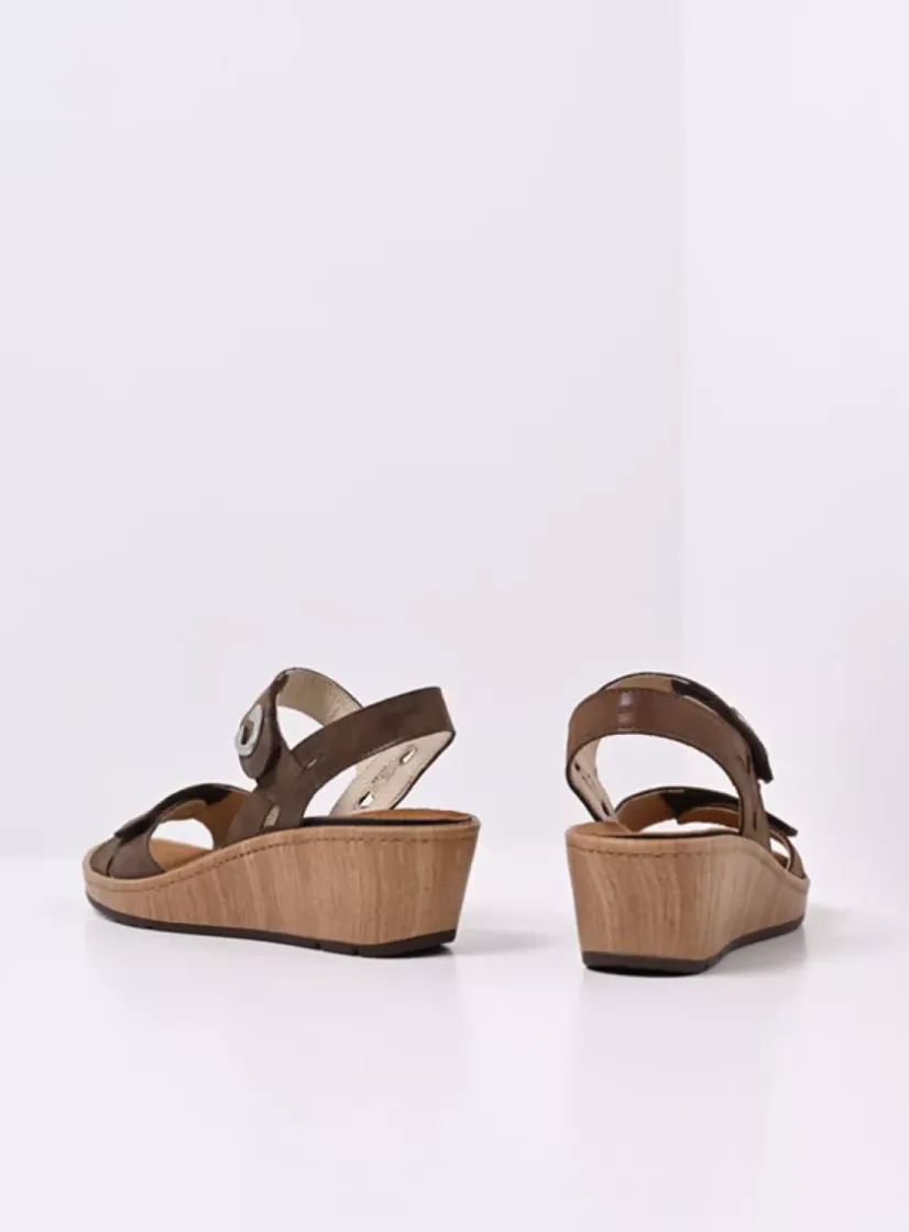 Wolky Sanibel - cederbruin effectleer<DAMES Sandalen