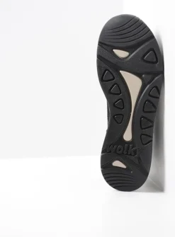 Wolky Sappho - zwart combi leer<DAMES Lage Veterschoenen|Wandelschoenen