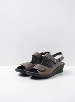 Wolky Scala - 30350 bruingrijs leer<DAMES Sandalen