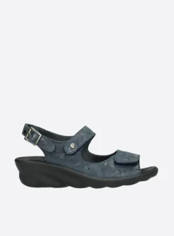 Wolky Scala - donkerblauw nubuck<DAMES Sandalen