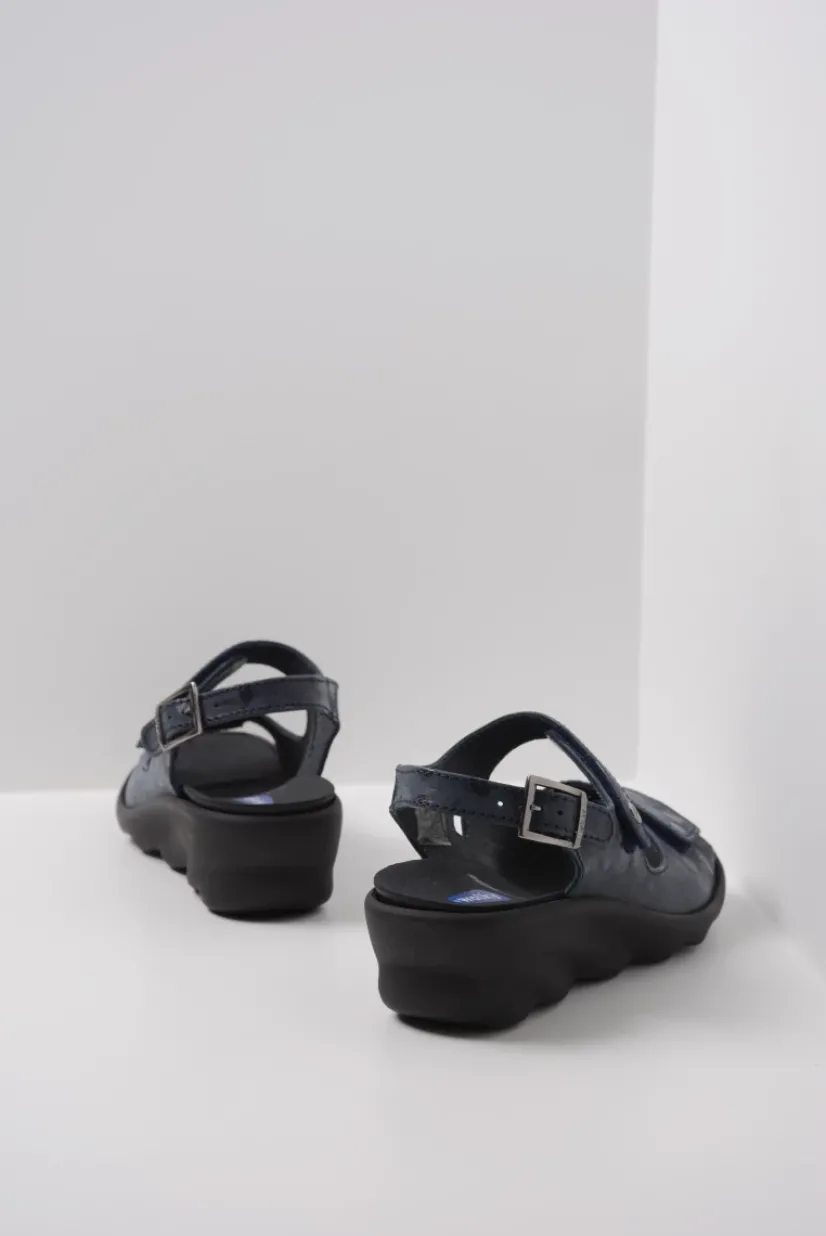 Wolky Scala - donkerblauw nubuck<DAMES Sandalen