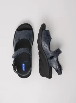 Wolky Scala - donkerblauw nubuck<DAMES Sandalen