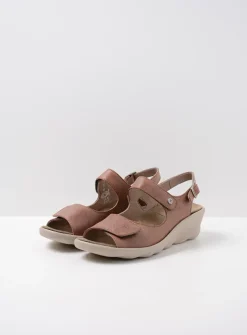 Wolky Scala - middenbruin leer<DAMES Sandalen