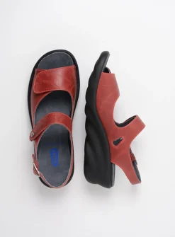Wolky Scala - rood leer<DAMES Sandalen