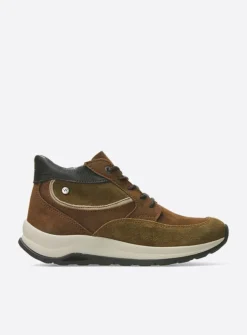 Wolky Scone - taupe combi leer<DAMES Hoge Veterschoenen|Wandelschoenen