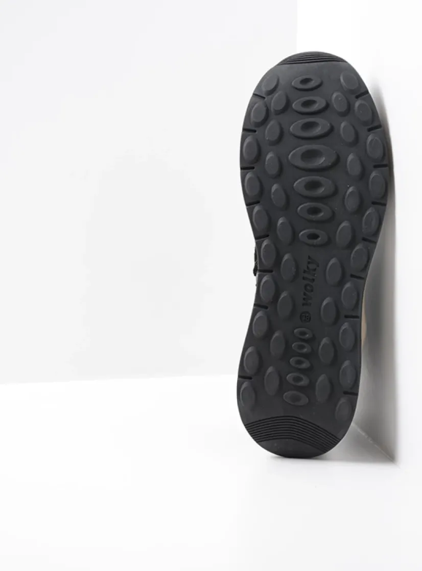 Wolky Scone WR - zwart combi leer<DAMES Hoge Veterschoenen|Wandelschoenen