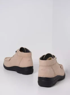 Wolky Seamy Moc - safari nubuck<DAMES Hoge Veterschoenen|Herfst/Winter