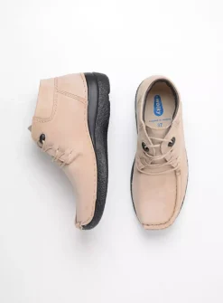 Wolky Seamy Moc - safari nubuck<DAMES Hoge Veterschoenen|Herfst/Winter