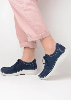 Wolky Seamy Shoe - denim nubuck<DAMES Lage Veterschoenen