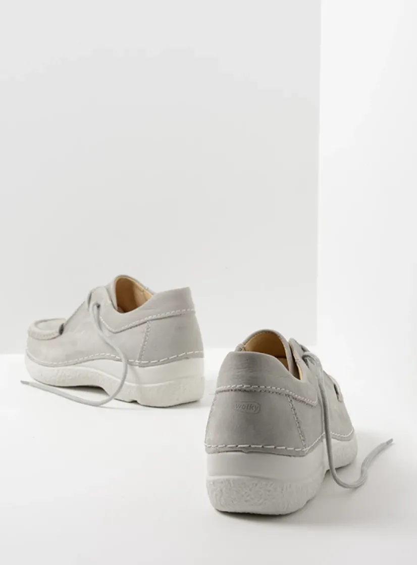 Wolky Seamy Shoe - lichtgrijs nubuck<DAMES Lage Veterschoenen