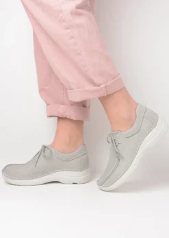 Wolky Seamy Shoe - lichtgrijs nubuck<DAMES Lage Veterschoenen
