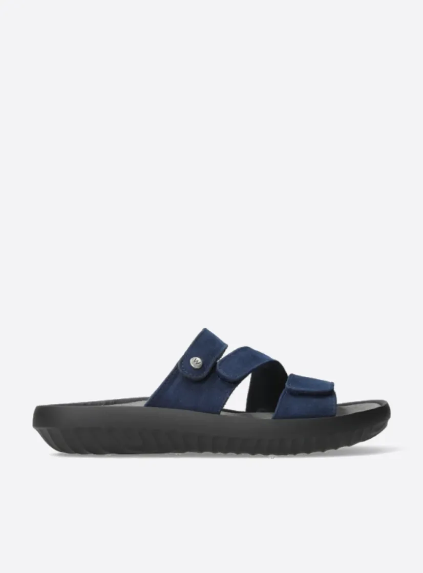 Wolky Sense - blauw nubuck<DAMES Slippers