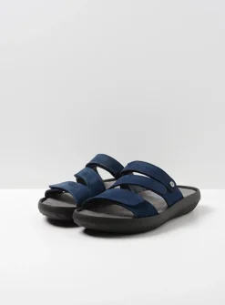 Wolky Sense - blauw nubuck<DAMES Slippers
