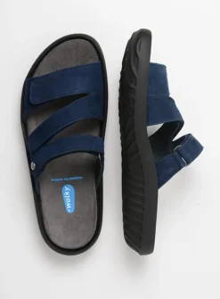 Wolky Sense - blauw nubuck<DAMES Slippers
