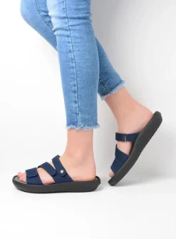 Wolky Sense - blauw nubuck<DAMES Slippers