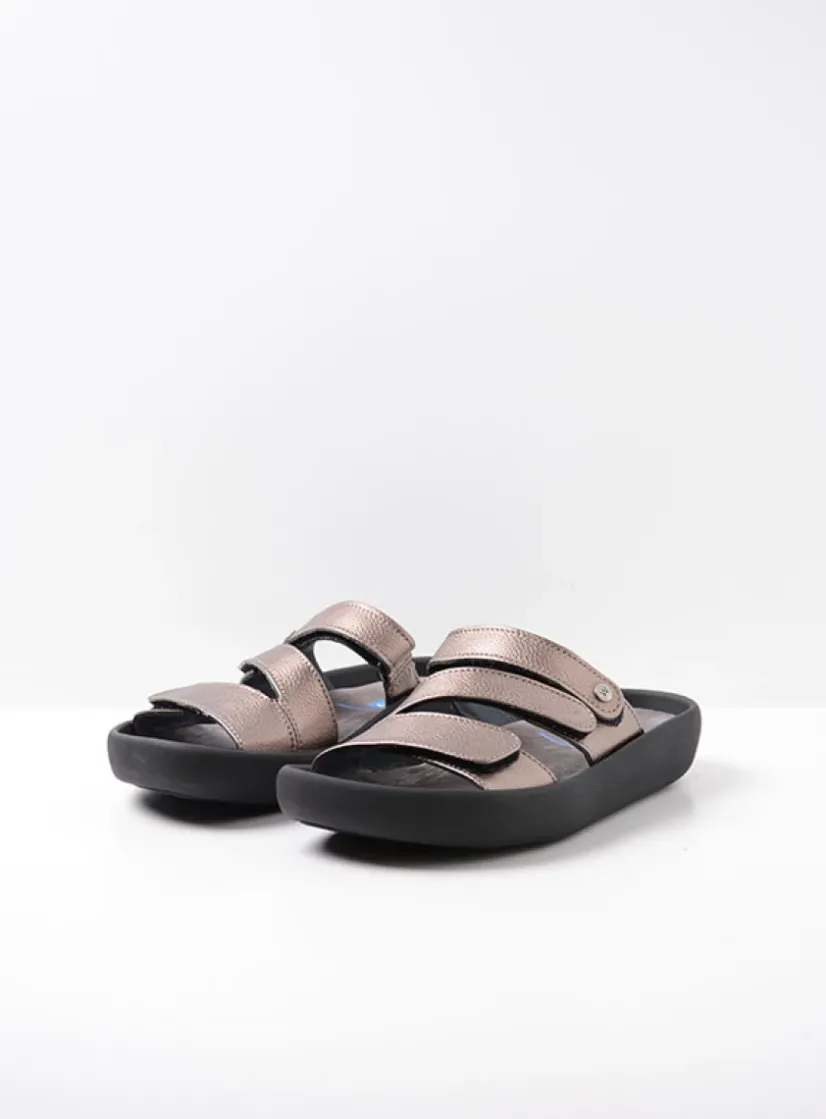 Wolky Sense - brons leer<DAMES Slippers