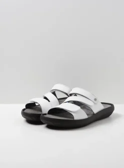 Wolky Sense - wit leer<DAMES Slippers