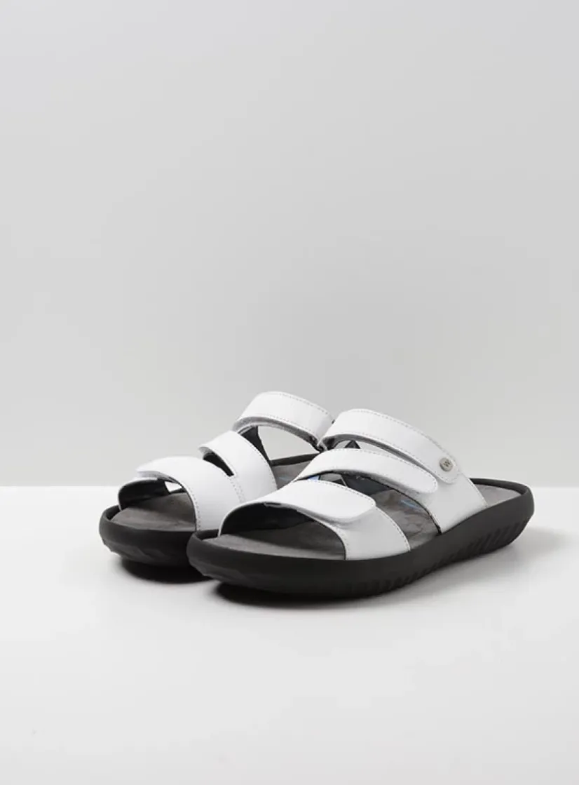 Wolky Sense - wit leer<DAMES Slippers