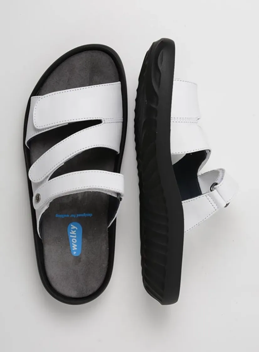 Wolky Sense - wit leer<DAMES Slippers