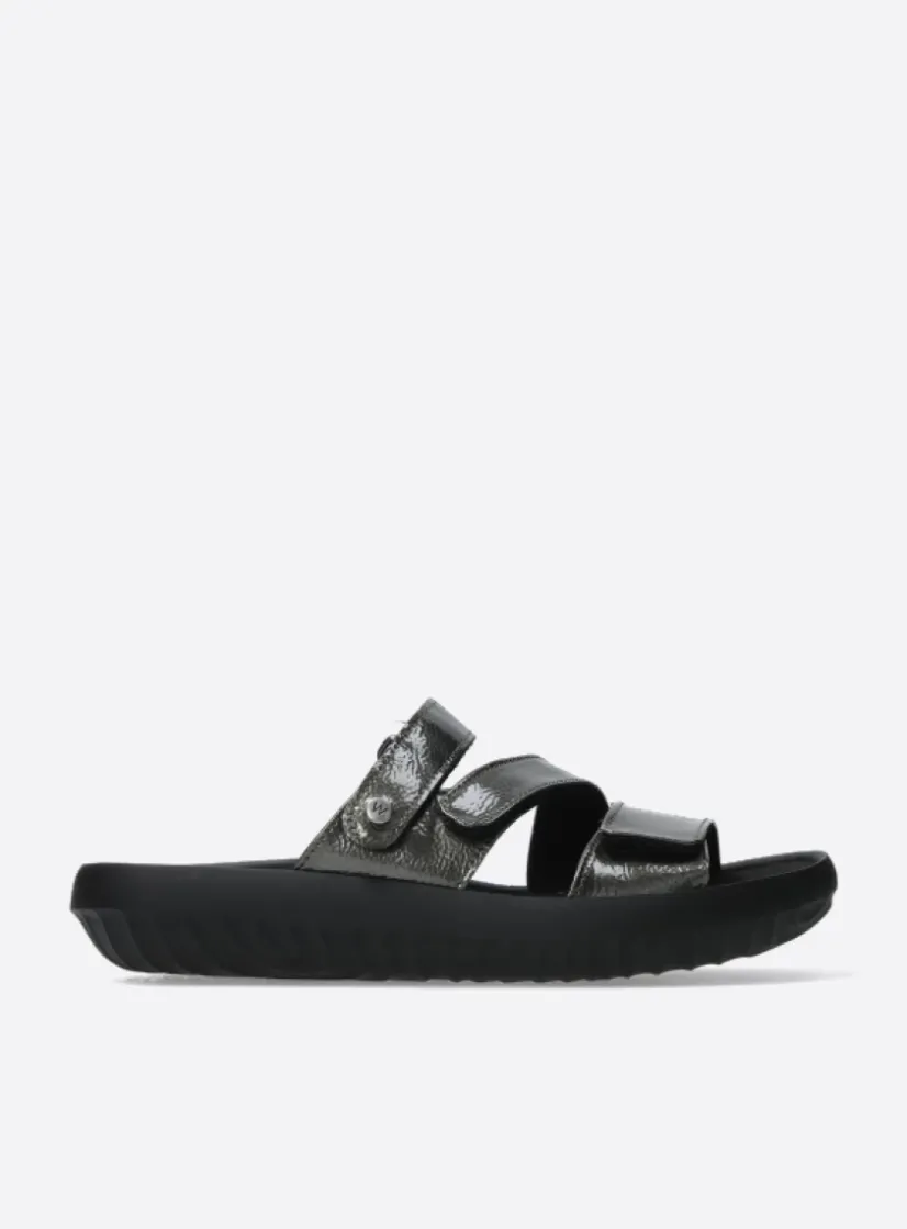 Wolky Sense Vegan - grijsgroen vegan lak<DAMES Slippers