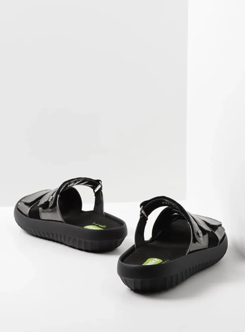 Wolky Sense Vegan - grijsgroen vegan lak<DAMES Slippers