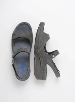 Wolky Shallow - grijs nubuck<DAMES Sandalen