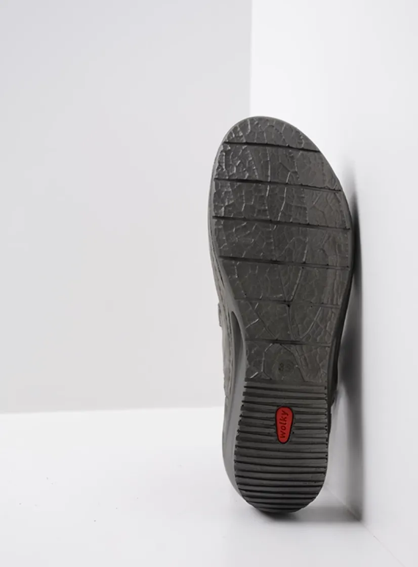 Wolky Shallow - grijs nubuck<DAMES Sandalen
